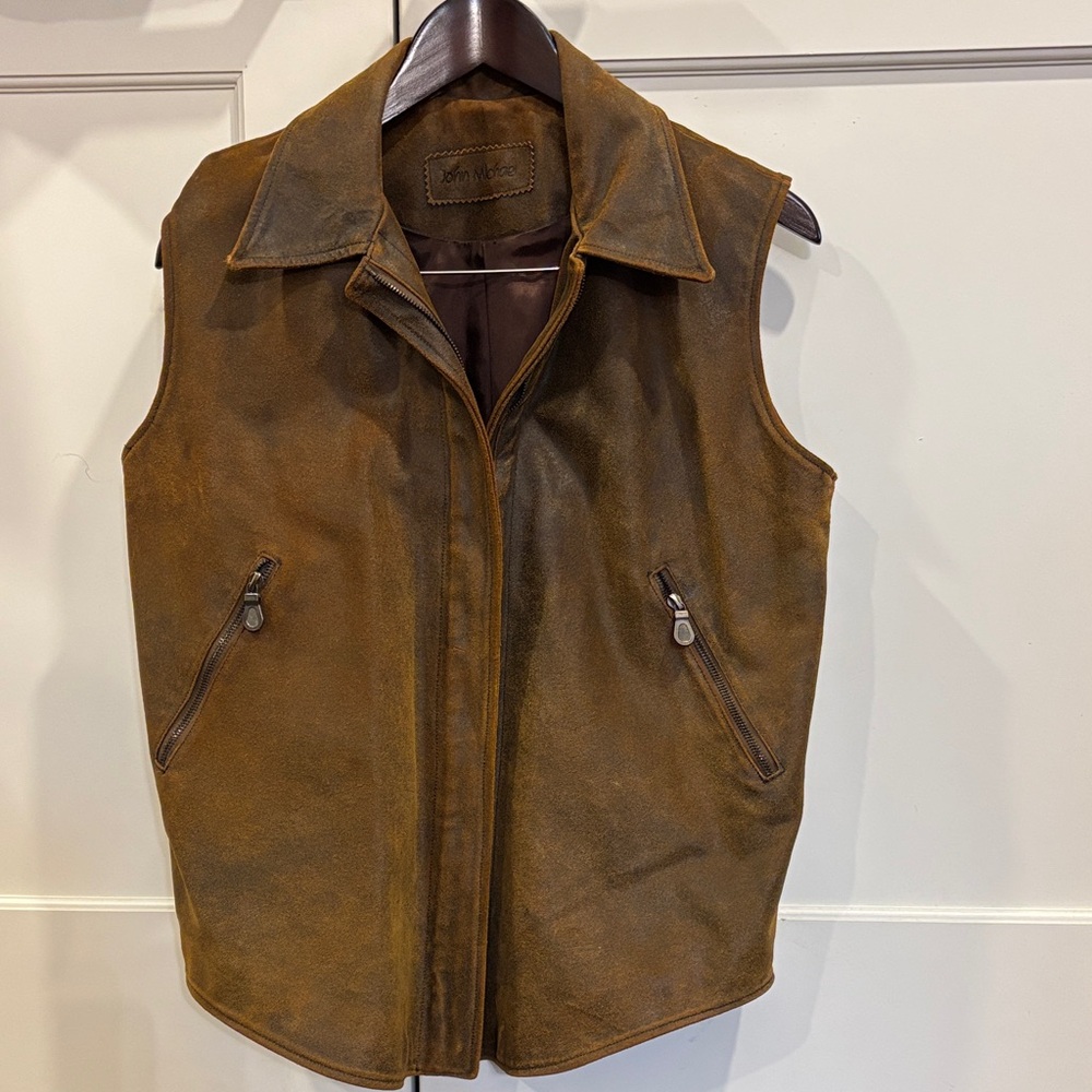 John Michael Brown Leather Vest